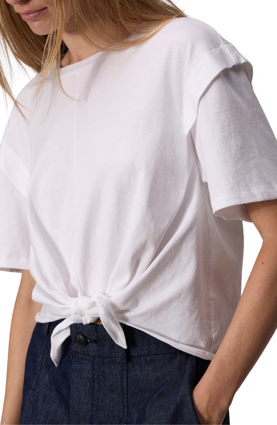 Shop Rag & Bone Mica Tie Front T-shirt In White