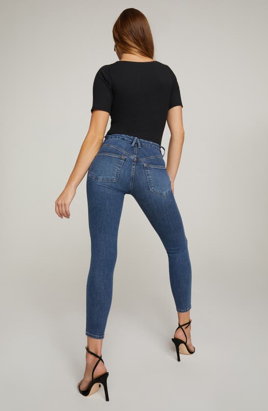 Good American Extreme V High Waist Ankle Skinny Jeans In Blue615