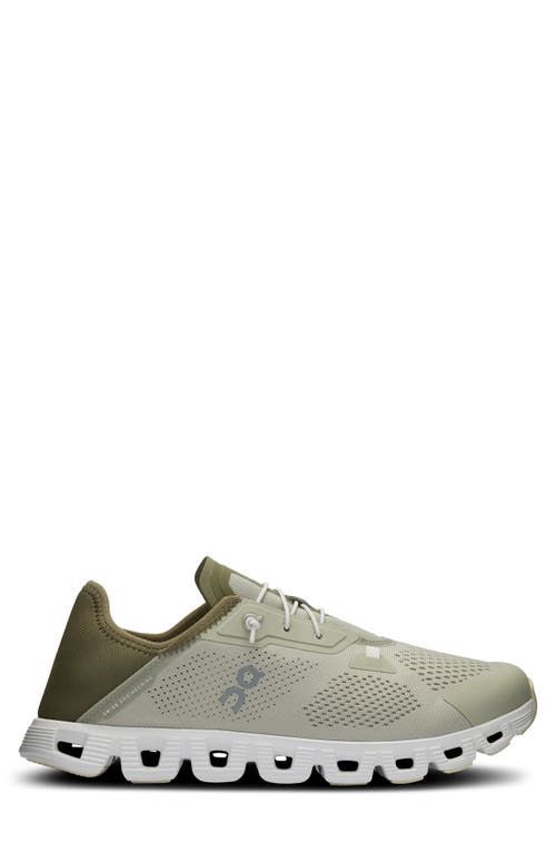 On Cloud 5 Coast Sneaker In Chalk/olive