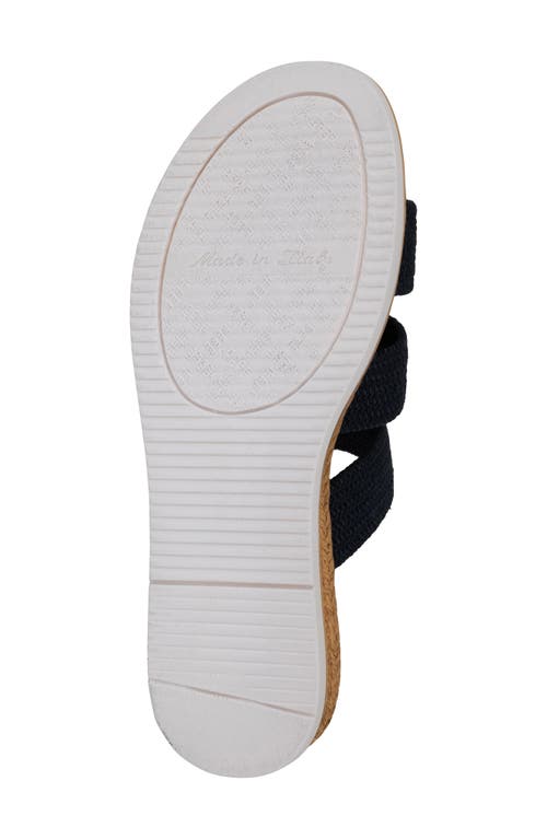 Italian Shoemakers Hylee Triple Band Sandal In Navy