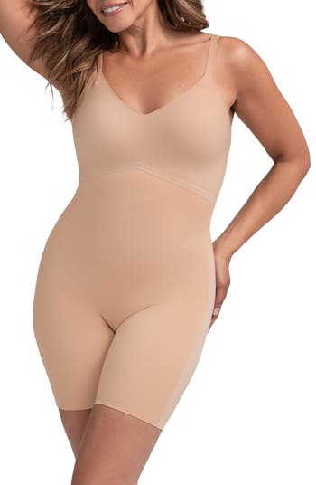 Honeylove Plus Size Mid-Thigh Bodysuit