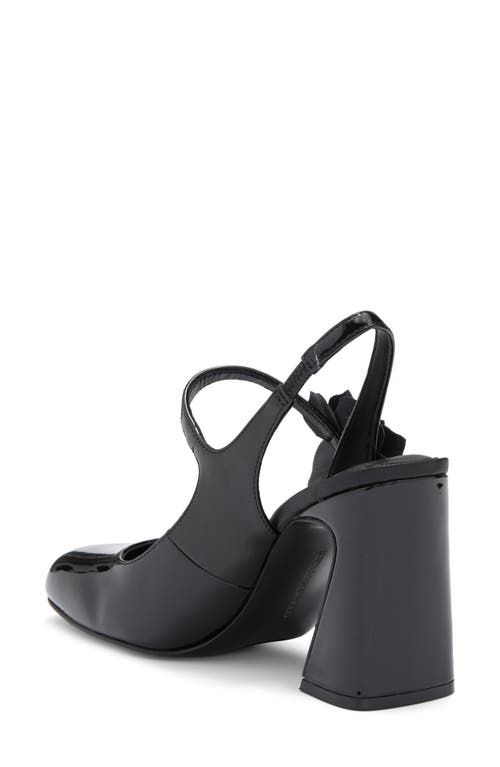 Karl Lagerfeld Pierra Womens Embellished Patent Leather Slingback Heels In Black