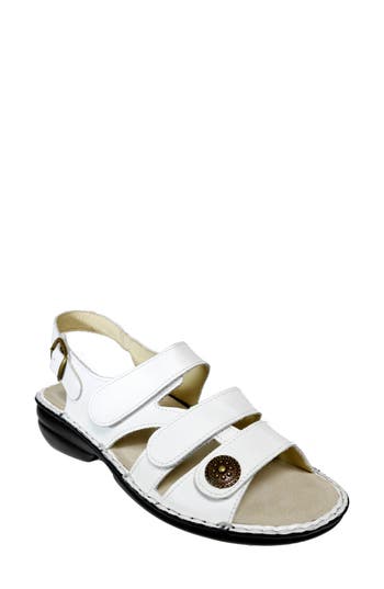 David Tate Wrap Slingback Sandal In White Pearl