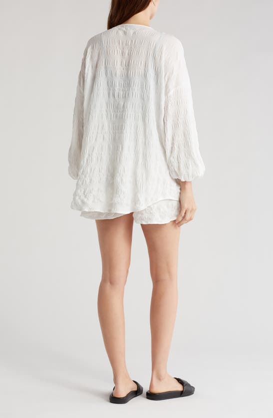Nordstrom Rack Textured Flowy Cover-up Beach Set In White