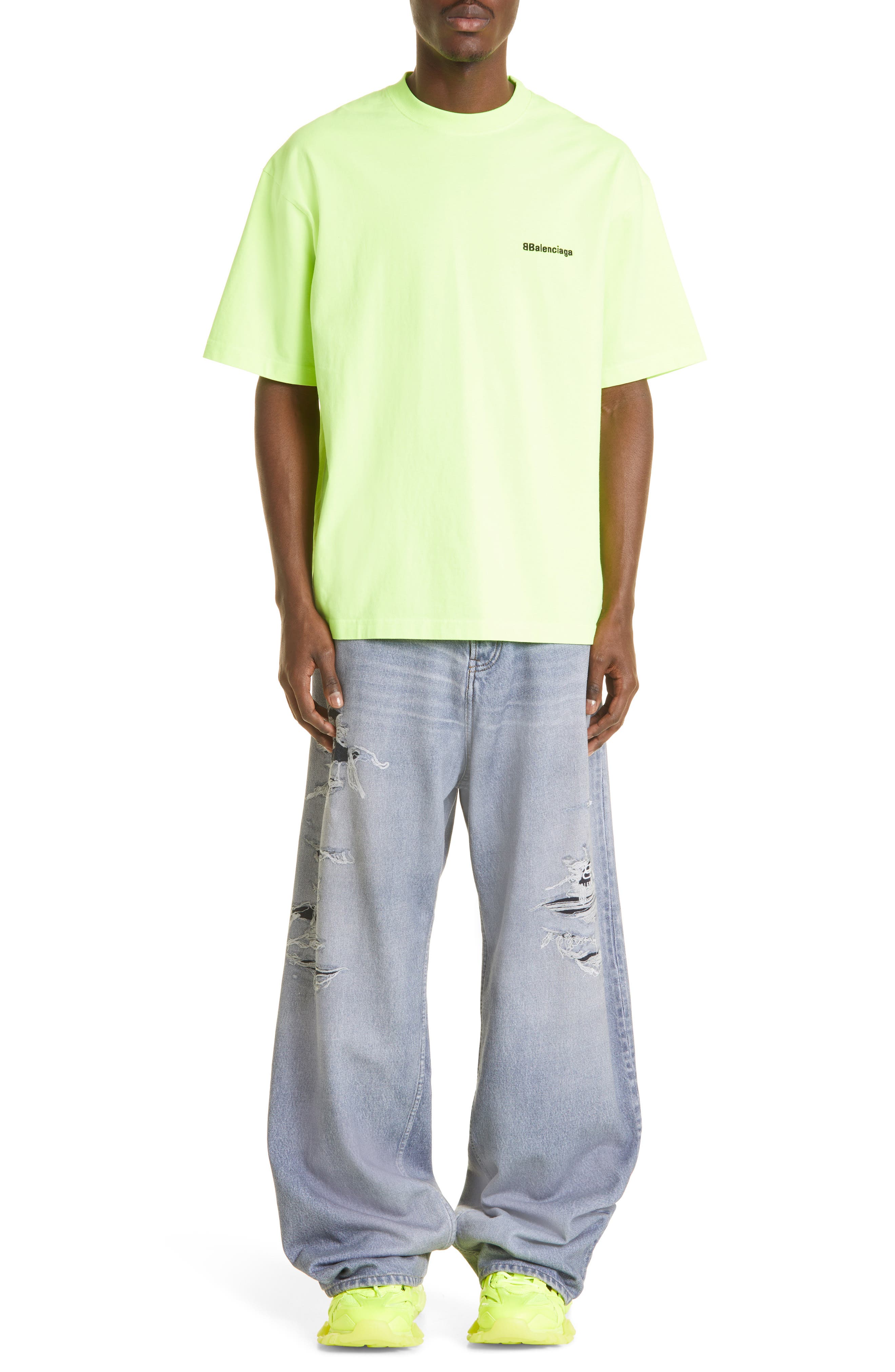 Balenciaga Trompe l'Oeil Denim Pants | Nordstrom