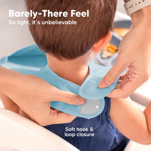 Keababies 3-pack Presto Waterproof Bibs In Ocean