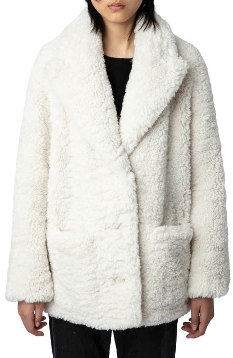 velwi White Elegant Jacket | Coat | Women Streetwear | Faux Fur Jacket | Winter | Spring | Warm