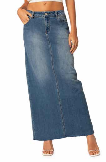 Denim maxi top skirt nordstrom