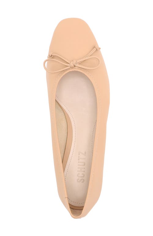 Shop Schutz Arissa Square Toe Ballet Flat In Areia/light Nude