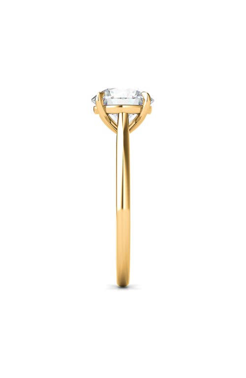 Hautecarat 18k White Gold Round Cut Lab Created Diamond Engagement Ring In 2.00 Ctw 18k Yellow Gold