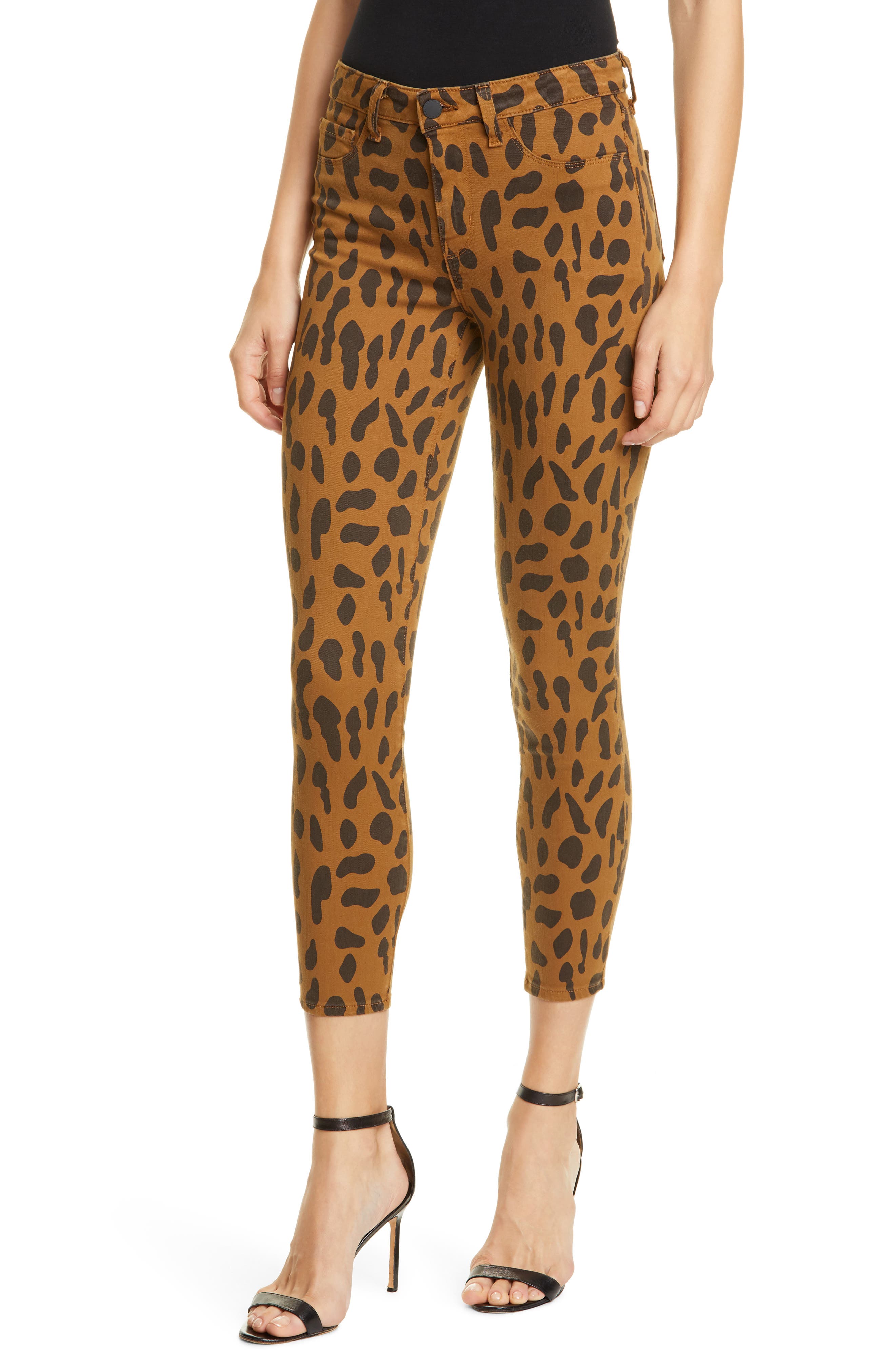 leopard stretch jeans