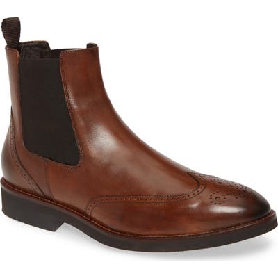 Johnston & Murphy Ridgeland Wingtip Chelsea Boot, Brown