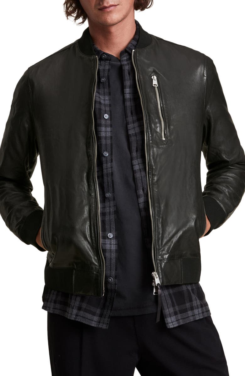 AllSaints Boyton Leather Bomber Jacket Nordstrom AllSaints Boyton Leather Bomber Jacket Nordstrom