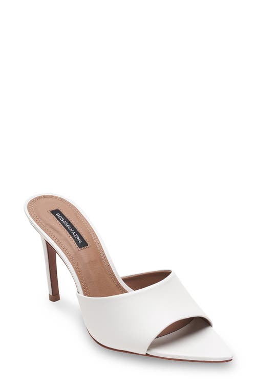 Dana Leather Slide Sandal in White