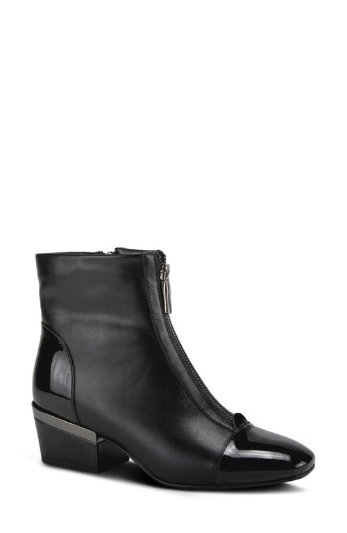 Azura By Spring Step Mozza Cap Toe Bootie In Black