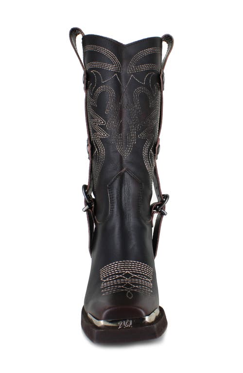 Zigi Amaranta Cowboy Boot In Brown Leather
