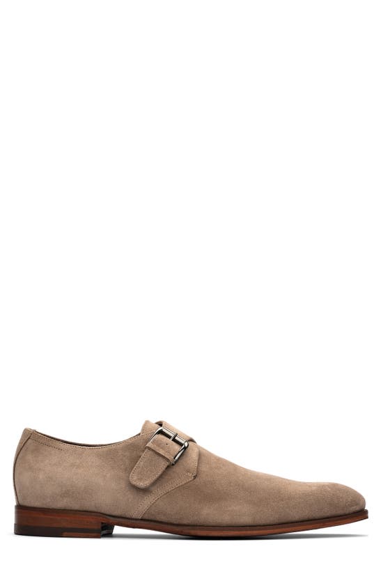 To Boot New York Bower Monk Strap Shoe In Taupe Suede
