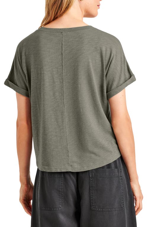 Splendid Abbie Cotton Blend Slub Jersey T-shirt In Soft Vintage Olive Branch