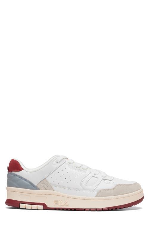 Shop Fila Rissmo Low Lux Basketball Sneaker In White/ecru/syrah