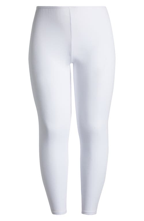 Shop 24seven Comfort Apparel Comfortable Ankle Leggings In White