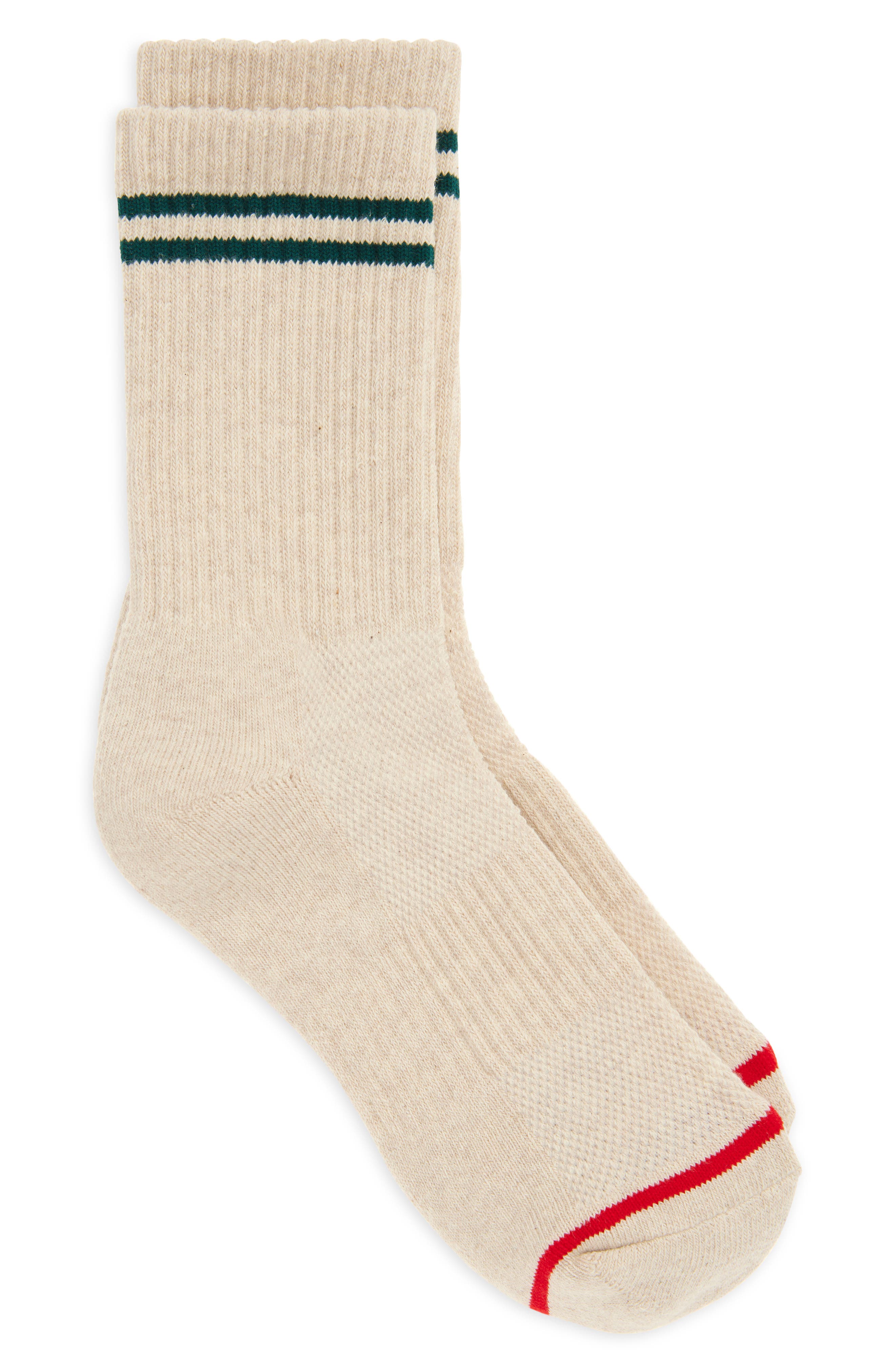 Le Bon Shoppe Boyfriend Crew Socks In Oatmeal