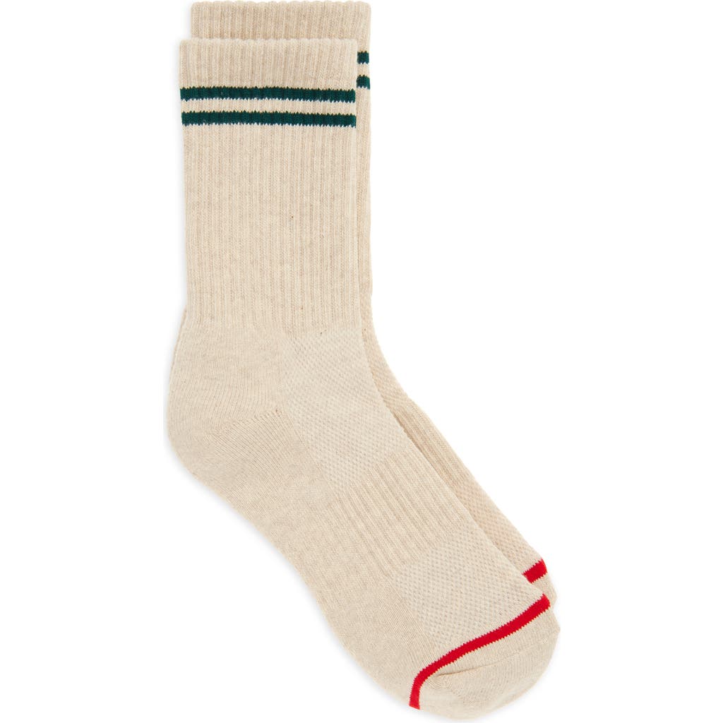 Le Bon Shoppe Boyfriend Crew Socks In Oatmeal
