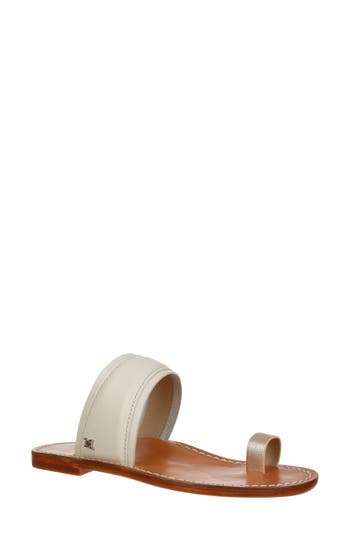 Shop Sam Edelman Margit Toe Loop Sandal In Modern Ivory/gold Leaf