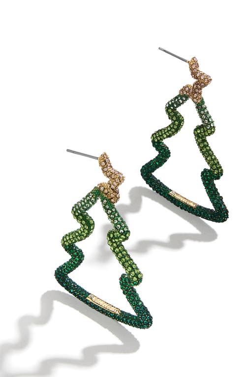 BaubleBar Spruce It Up Drop Earrings in Green 