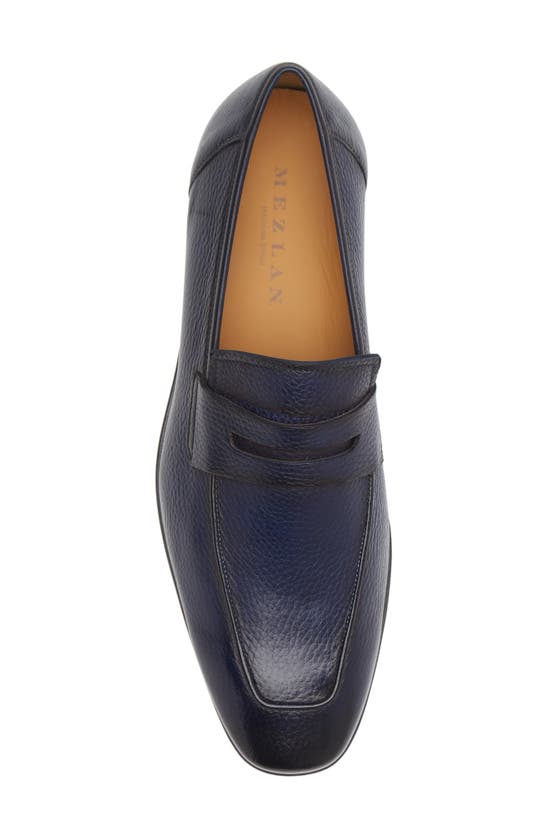 Mezlan Carver Penny Loafer In Blue