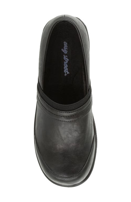 Easy Street Origin Embossed Comfort Slip-on Clog In Black Lamy/black