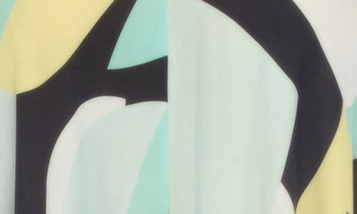 Boho Me Print Handkerchief Hem Maxi Dress In Aqua/yellow