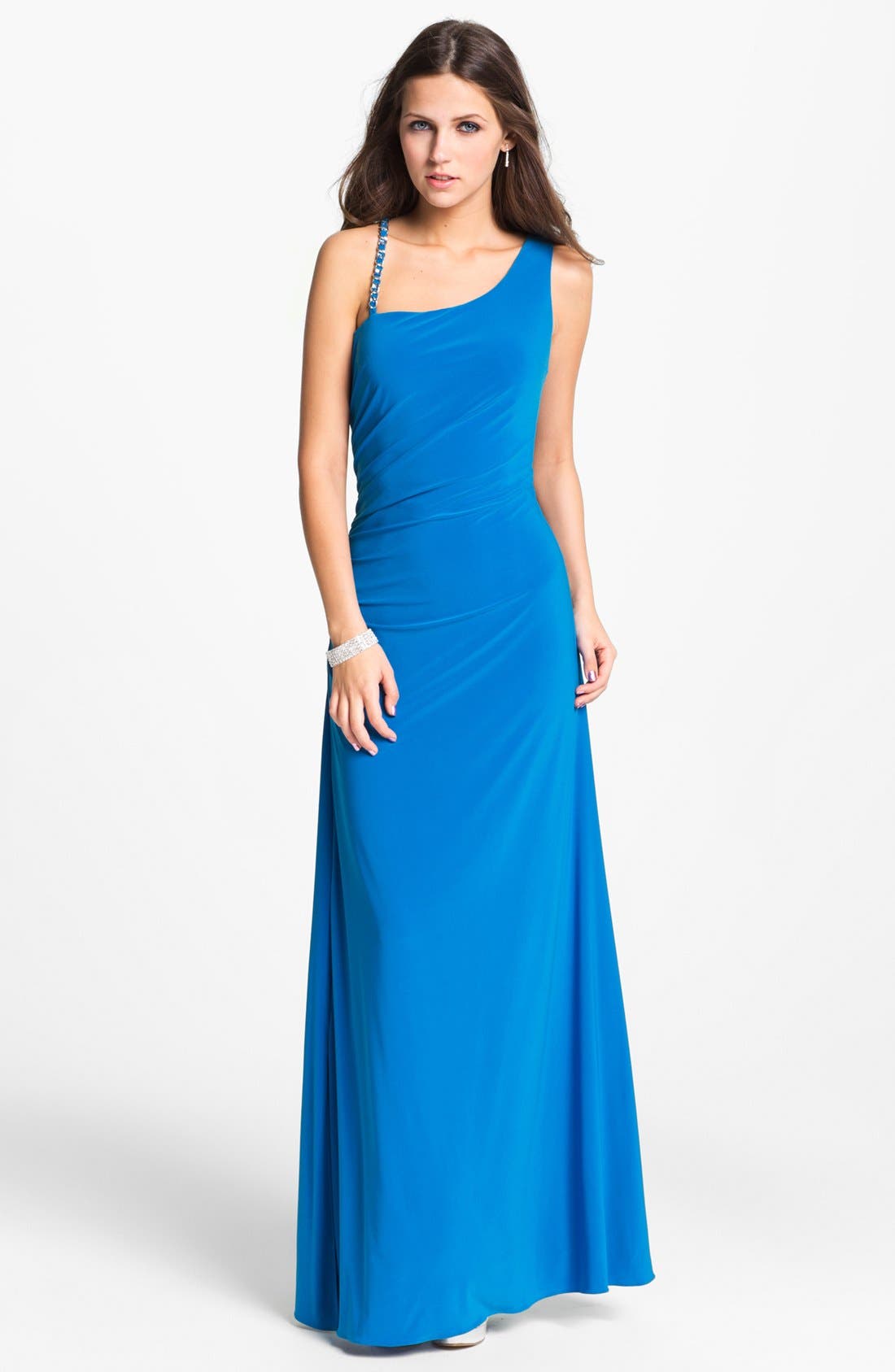 Hailey by Adrianna Papell Embellished Strap Jersey Gown Nordstrom