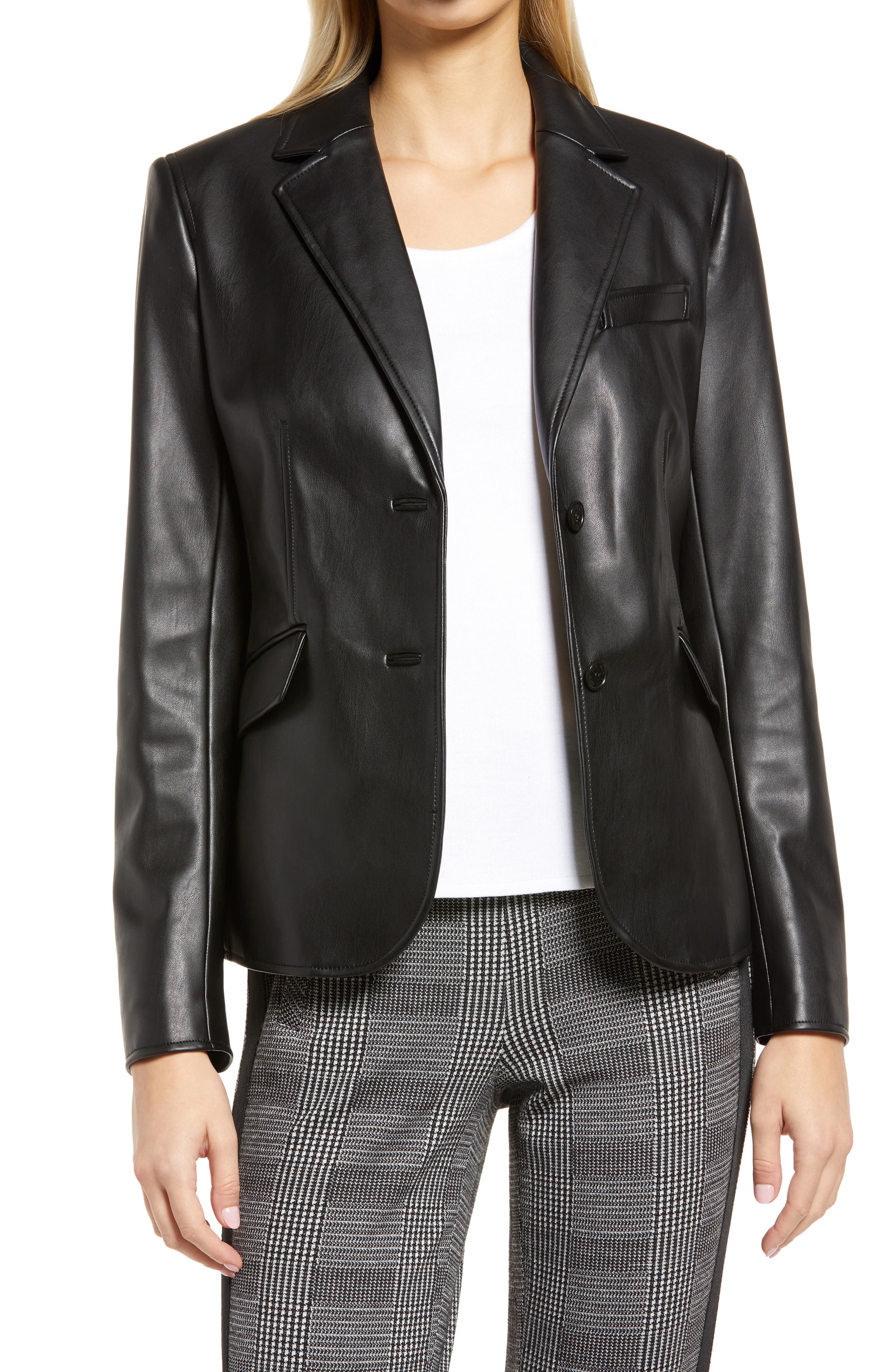 anne klein faux leather jacket