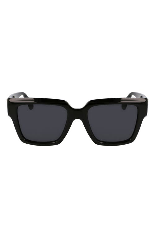 Ferragamo Gancini Acetate Square Sunglasses In Black