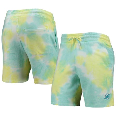 New Era Green Bay Packers Black Tie-Dye Shorts