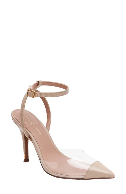 Linea Paolo Yuki Pointed Toe Pump in Clear/Nude