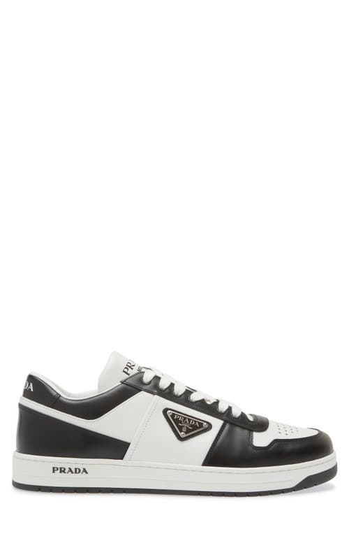 Shop Prada Downtown Logo Low Top Sneaker In Bianco/nero