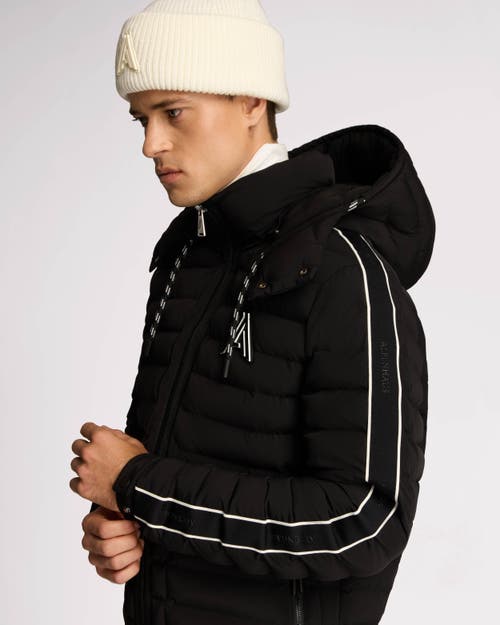 Shop Alpenhaus Uriage Lightweight Bomber Puffer With Removable Hood In Black