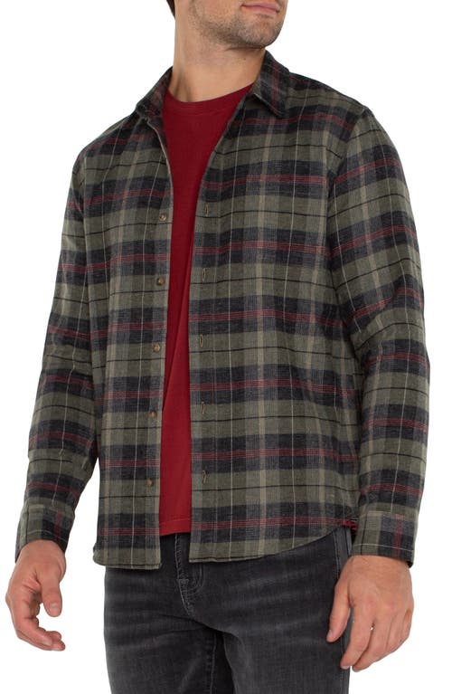 LIVERPOOL LIVERPOOL PLAID BUTTON-UP SHIRT 