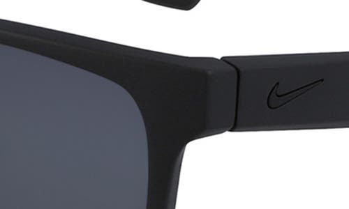 Nike Cruiser 59mm Square Sunglasses In Matte Black/black/grey