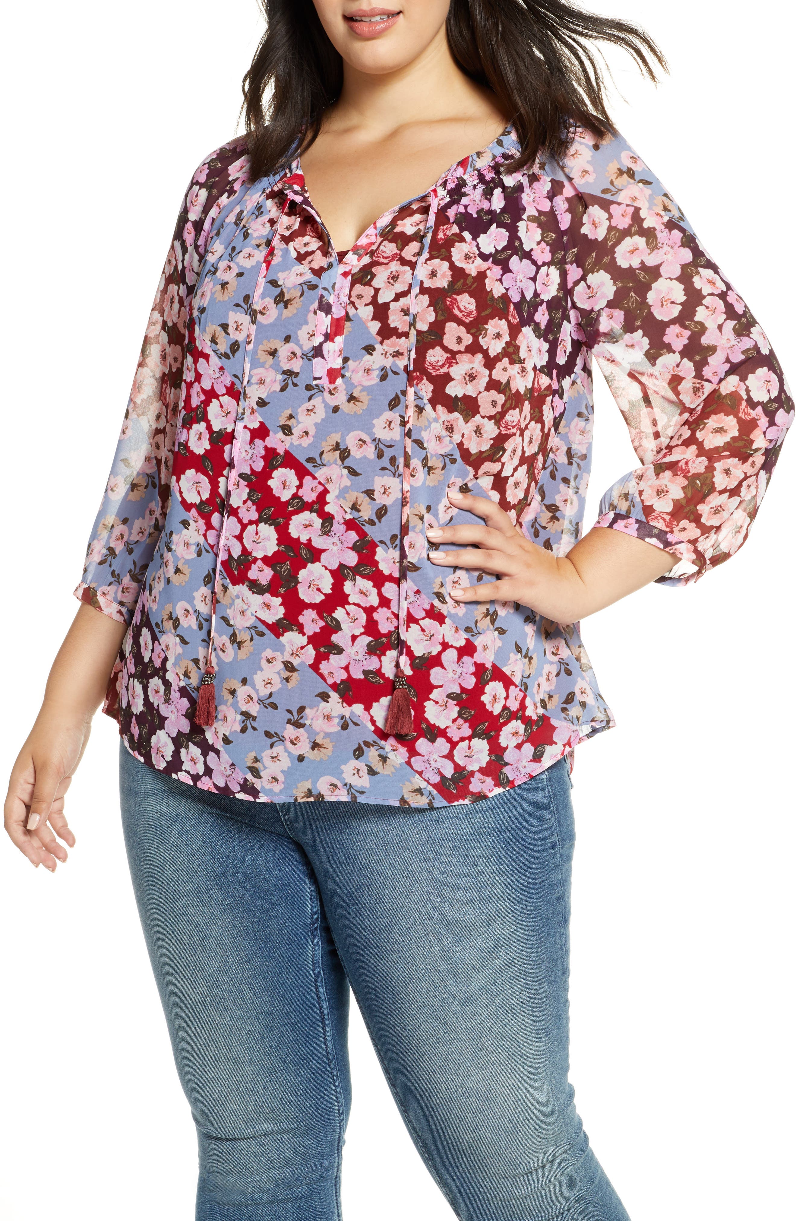 Daniel Rainn Paisley Blouse (Plus Size) Nordstrom