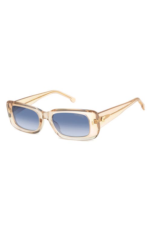 Shop Carrera Eyewear 53mm Gradient Rectangular Sunglasses In Beige/blue Shaded