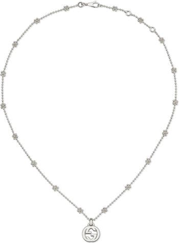 Interlocking G Sterling Silver Necklace in Silver - Gucci