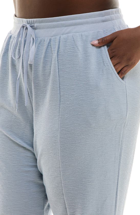 Nina Leonard Novelty Joggers In Soft Chambray