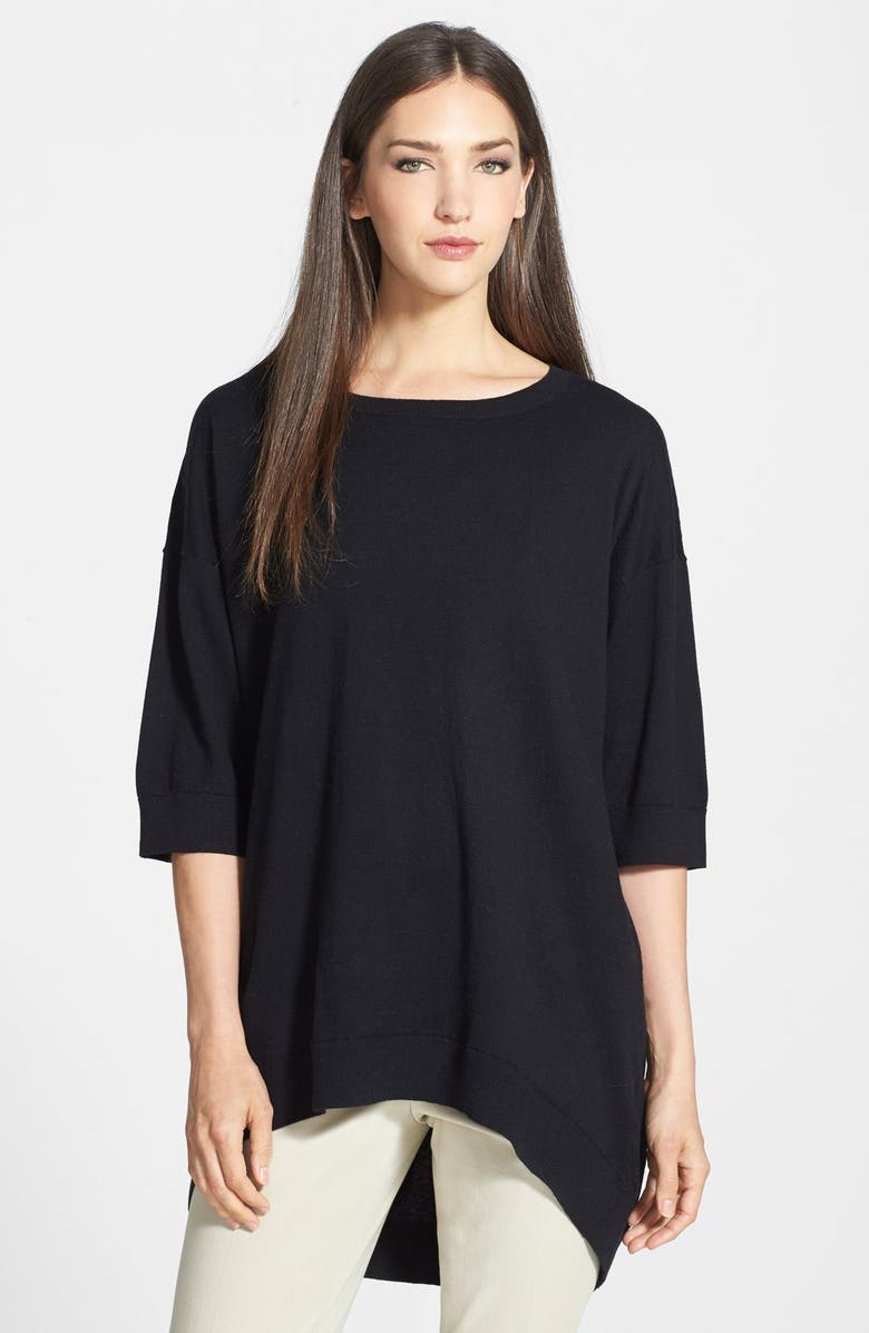 Lafayette 148 New York Cotton & Cashmere High/Low Sweater | Nordstrom
