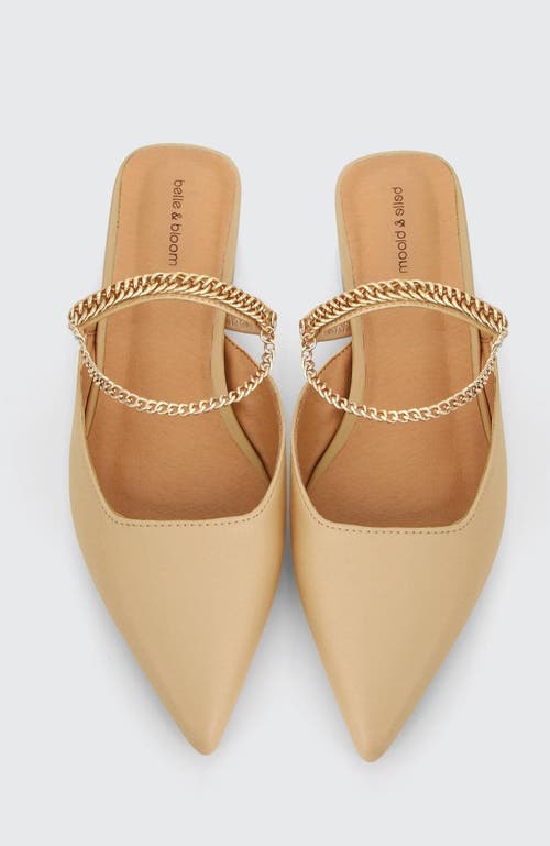 Belle & Bloom On The Go Leather Flat In Sand