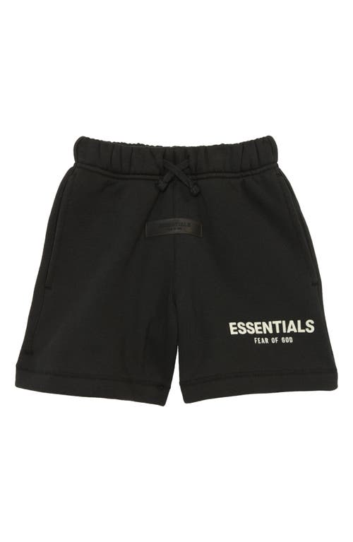 Fear of God Kids' Logo Sweat Shorts in Stretch Limo