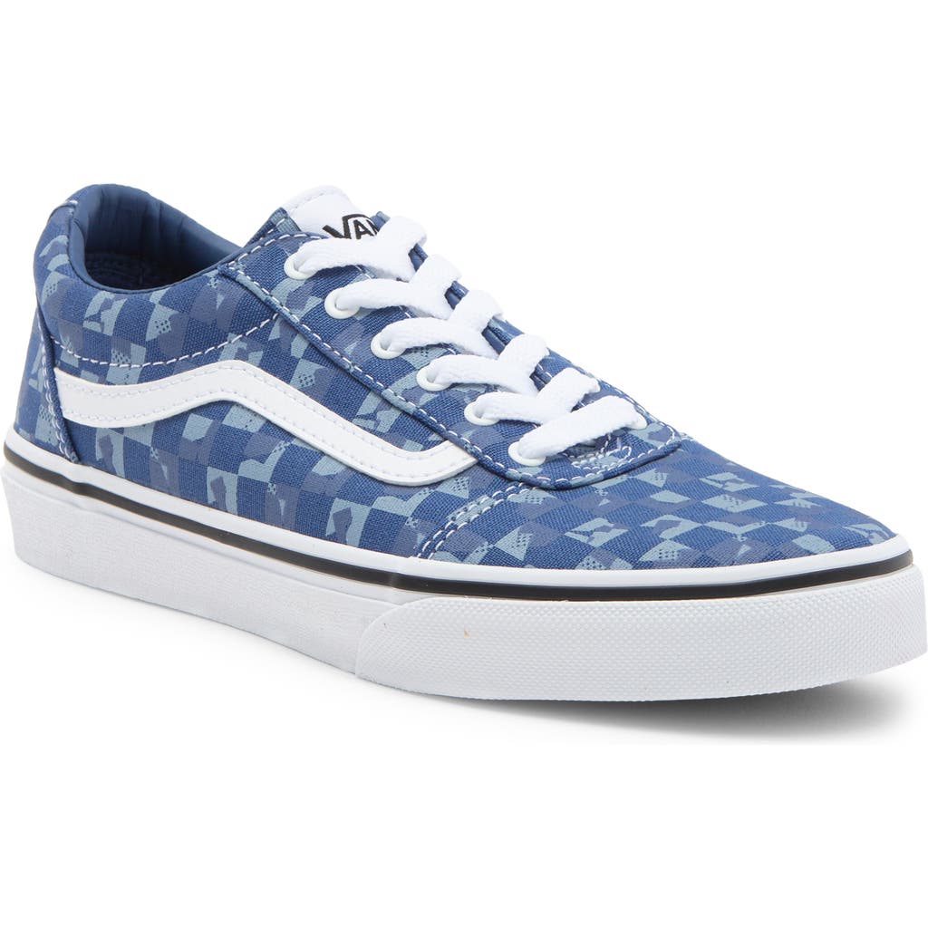 Shop Vans Kids' Ward Sneaker In Mosaic Blue/white