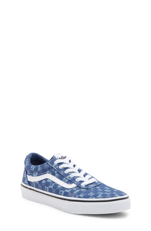 Shop Vans Kids' Ward Sneaker In Mosaic Blue/white