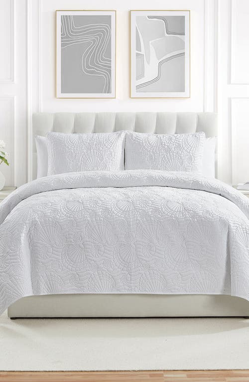 Vcny Home Ocean Solid 3-piece Quilt Set In White